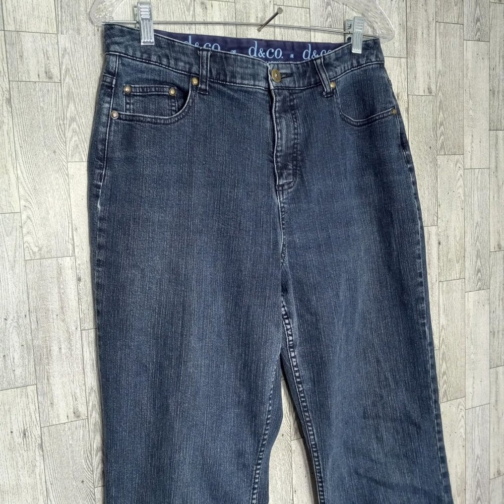 D & Co Womens Denim Jeans 12 Stretch Bootcut Medium Wash Outdoor Casual - Picture 3 of 16